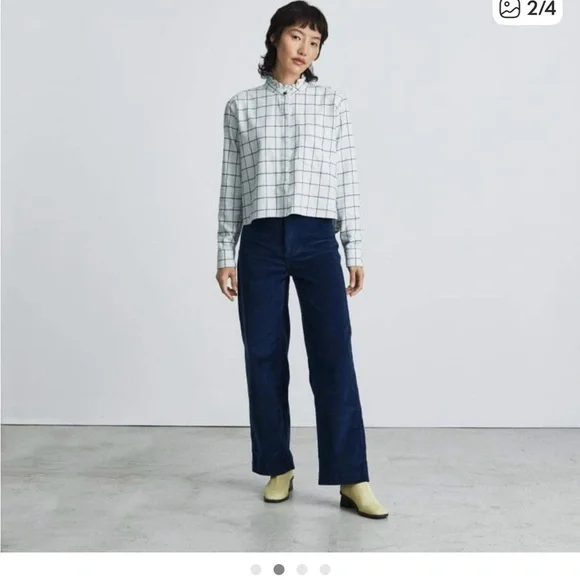 Everlane slightly cropped, boxy flannel, medium - Picture 5 of 6